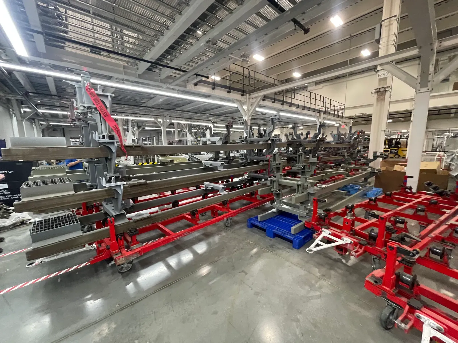Manufacturing plant production line fixtures cleaned for operations